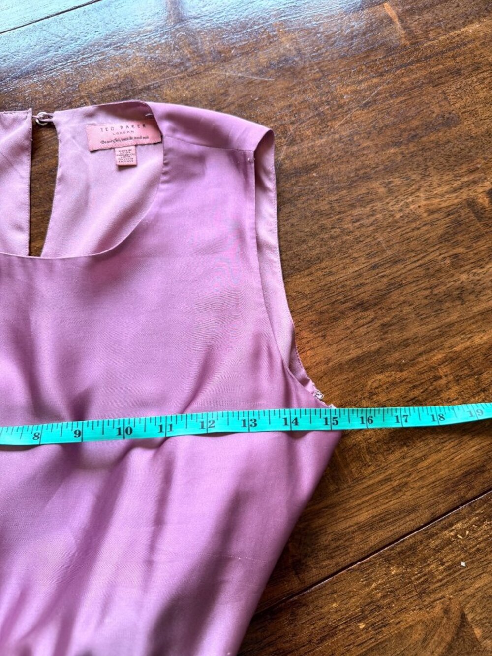 Ted Baker Knee Length Sleeveless Boat Neckline Dandelion Ombre Dress Size 2 - Picture 10 of 12
